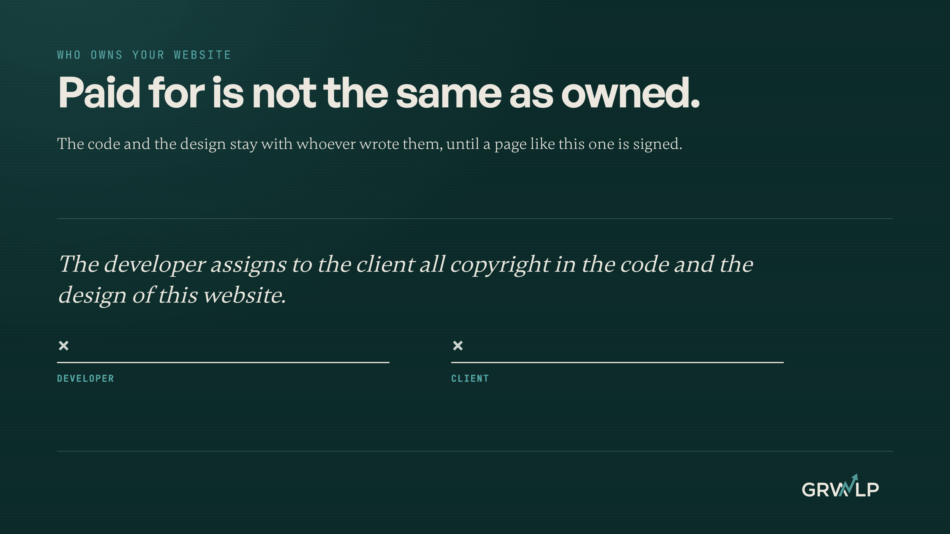Do I own my website if a developer built it?